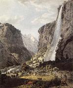 Franz Niklaus Konig The Fall of the Staubbach,dans the Vallee of Lauterbrunnen oil painting picture wholesale